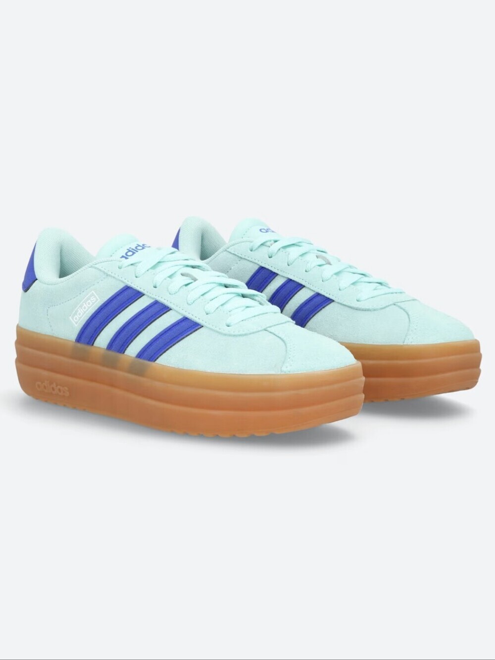 Adidas VL Court Bold Sneakers In Semi Flash Aqua Lucid Blue Size 7 Women's